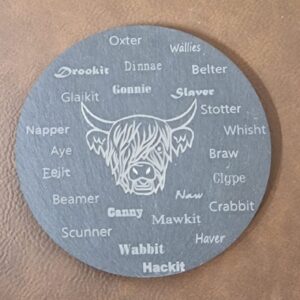 Auld Scottish Words Coaster