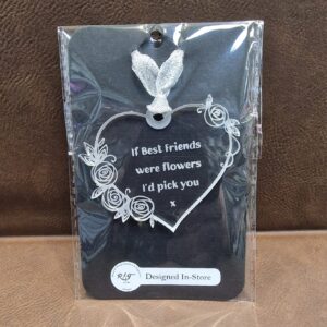 If best friends were flowers... Clear Acrylic Decoration